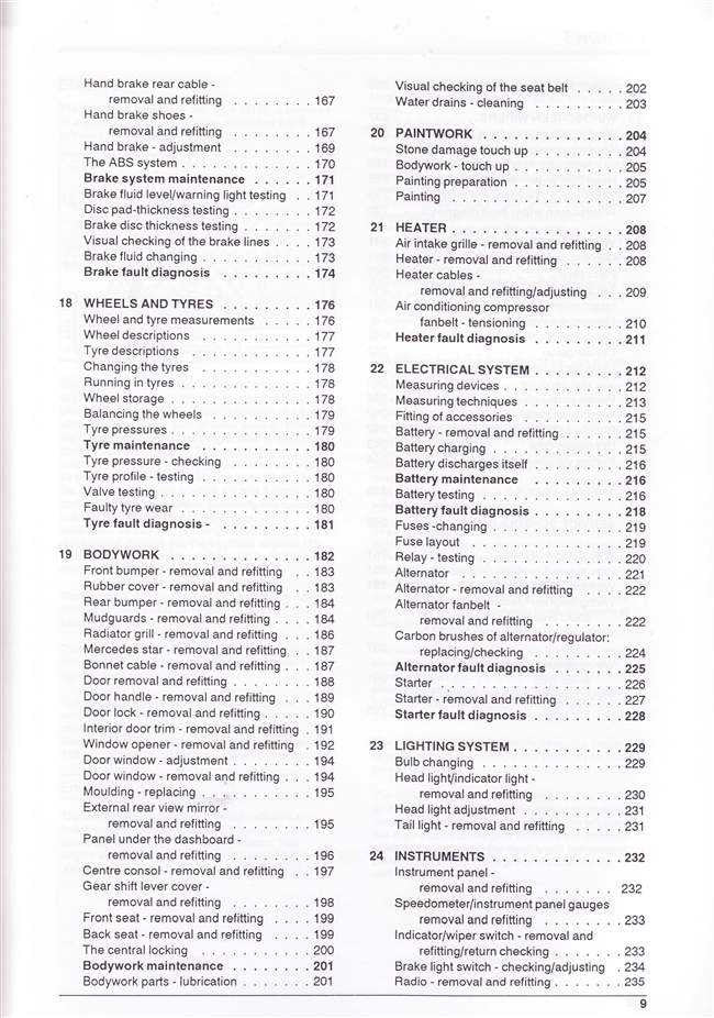 Mercedes W123 1976 - 1986 Workshop Manual