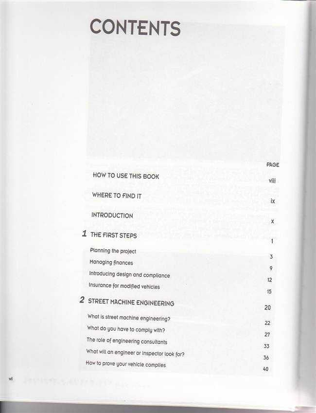 Book contents page with headings and page numbers, showing 'Introduction' and '1 The first steps'