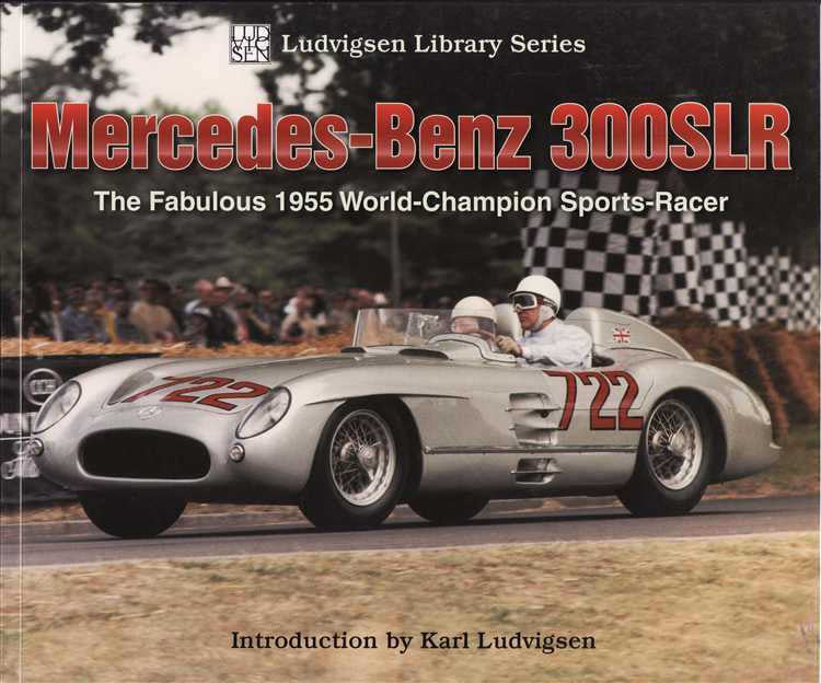 Mercedes-Benz 300SLR sports-racer book cover featuring white race car with number 722