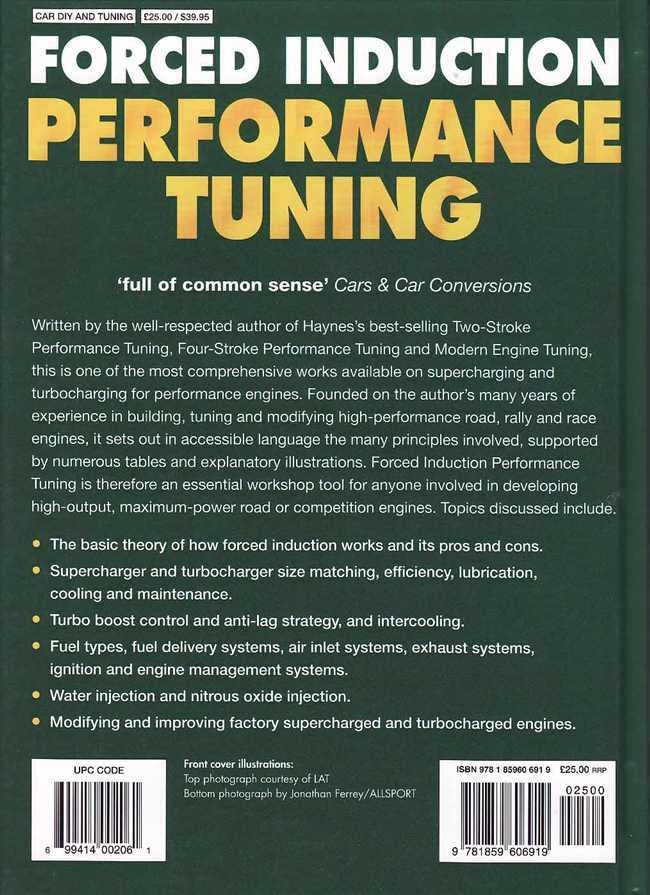 Forced Induction Performance Tuning book cover with yellow title on green background
