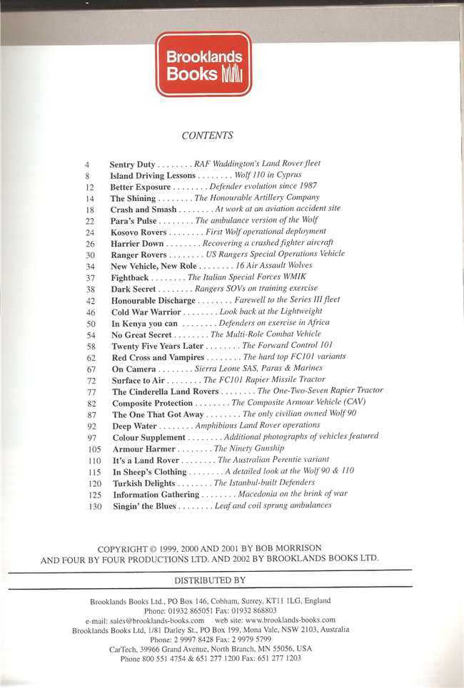 Combat Land Rovers Portfolio No 1