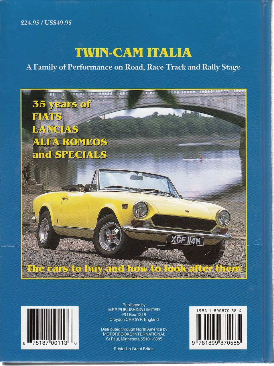 Twin Cam Italia - Fiat, Lancia, Alfa Romeo Back Cover