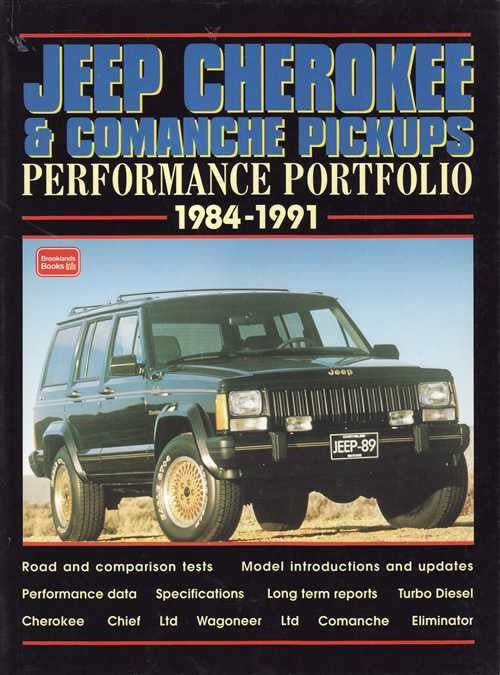 Automotive performance portfolio paperback book with Jeep Cherokee pickup on cover