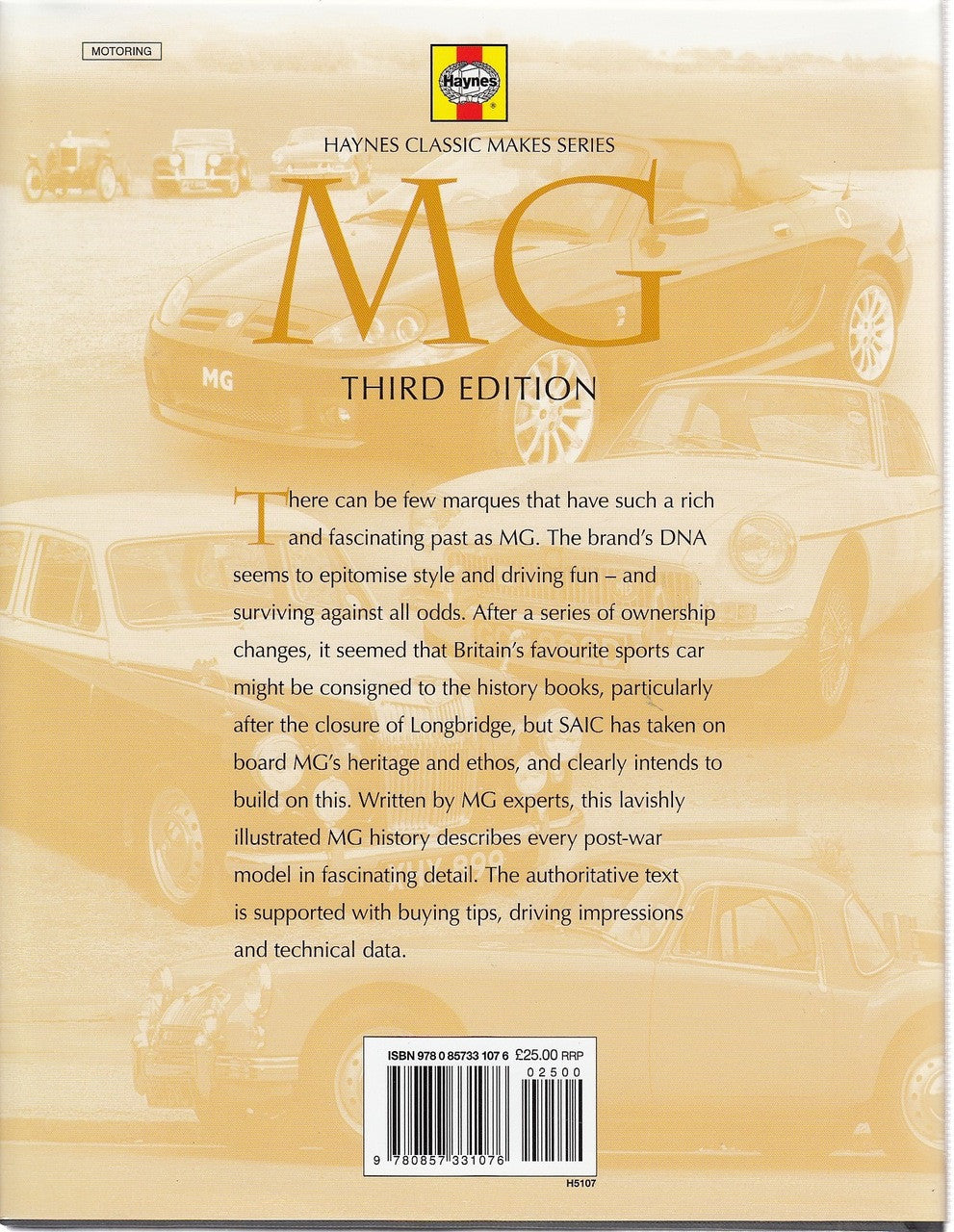 MG Britain's Favourite Sports Car (3rd Edition) Back Cover