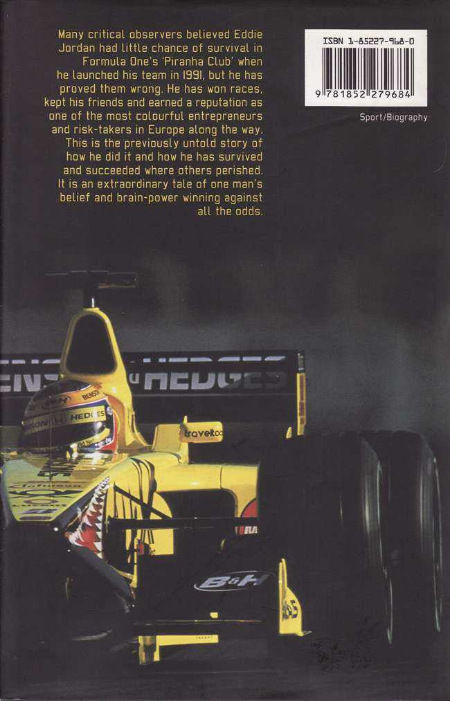 Biography book back cover with barcode, ISBN, and paragraphs of text