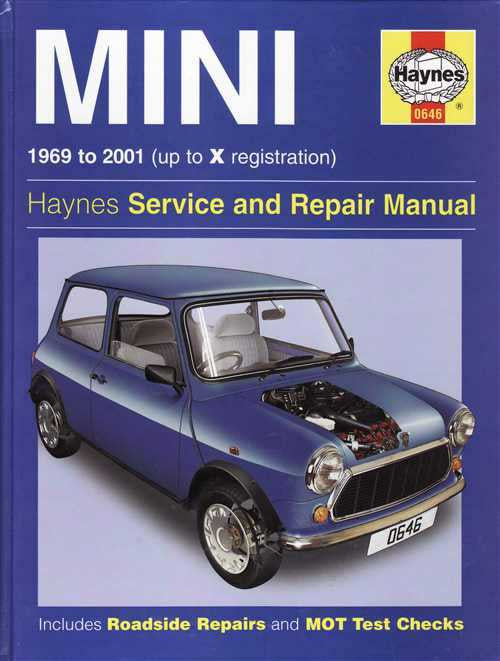 Haynes Mini 1969–2001 service and repair manual cover with blue Mini and MINI title