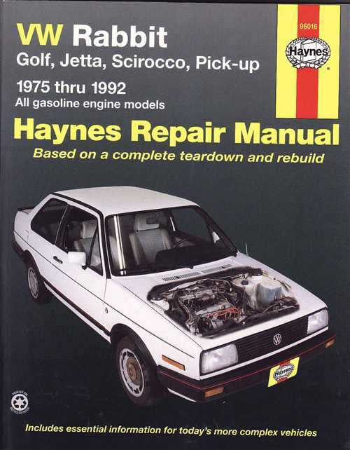 Volkswagen Golf (Rabbit) Mk I &amp; Mk II, Jetta, Scirocco, Pick-up 1975 - 1992