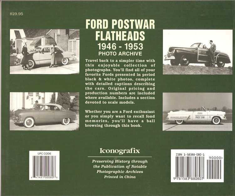 Ford Posatwar Flatheads 1946 - 1953 Photo Archive