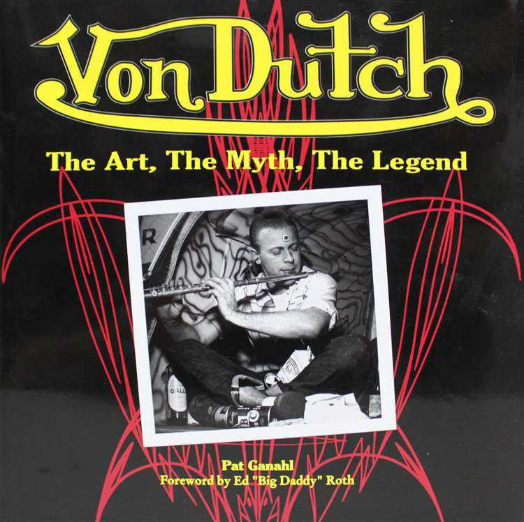 Von Dutch book cover with logo, title, and black-and-white portrait photo