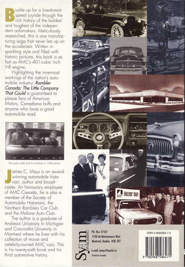 Canadian Rambler Rambler Canada - The Little Company That Could (signed by the author)