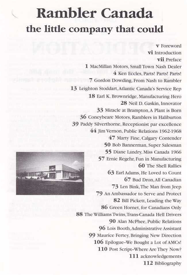 Rambler Canada: The Little Company That Could (signed by the author)