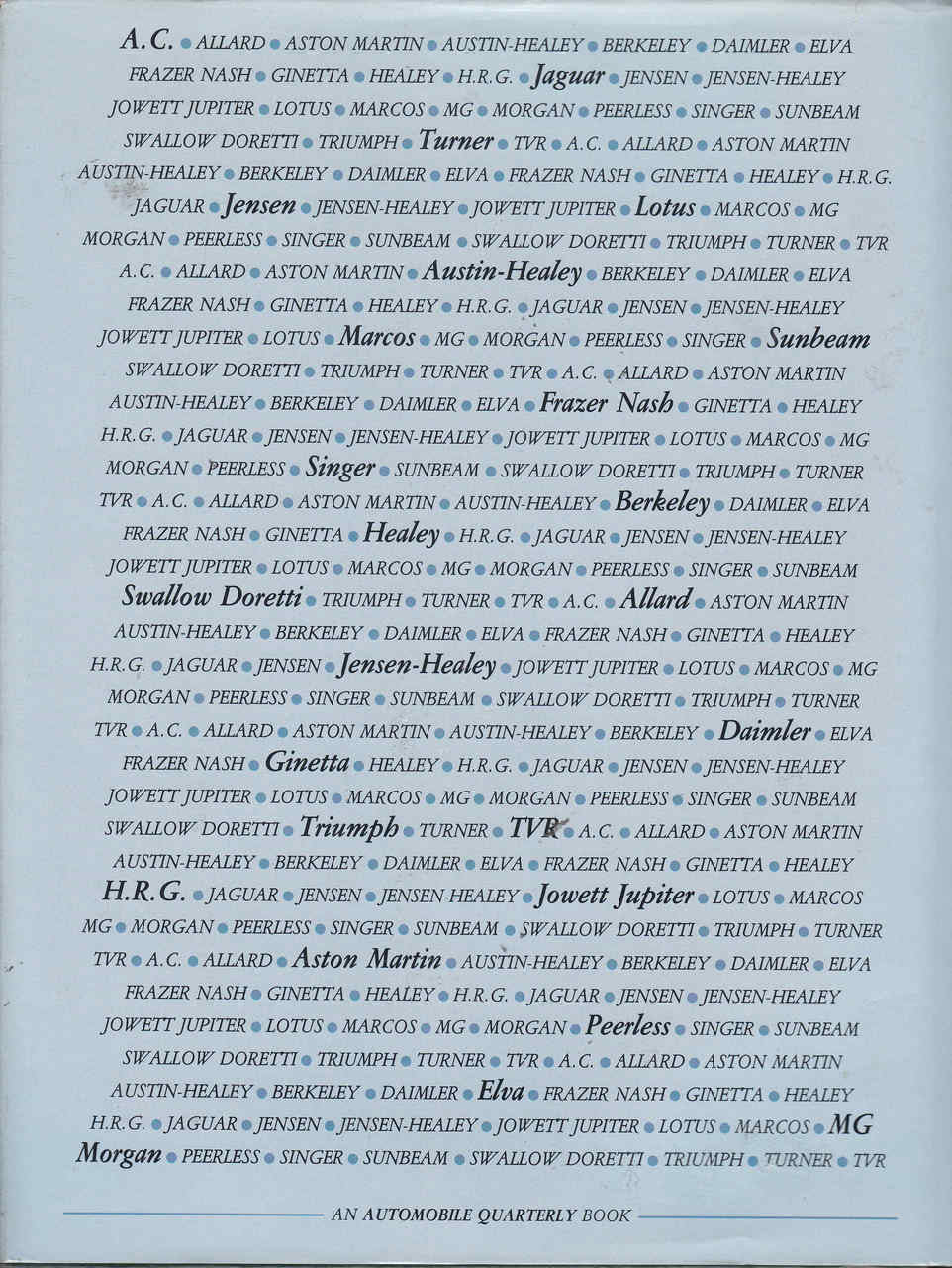 British Sports Cars In America 1946-1981 Automobile Quarterly - back