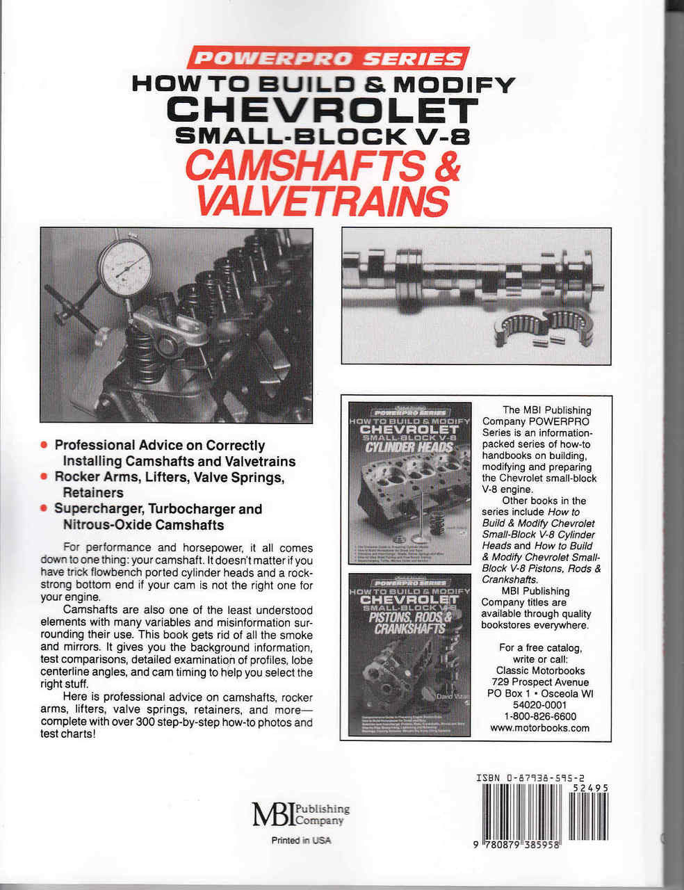 Back cover of PowerPro Series V-8 camshaft and valvetrain modification guide