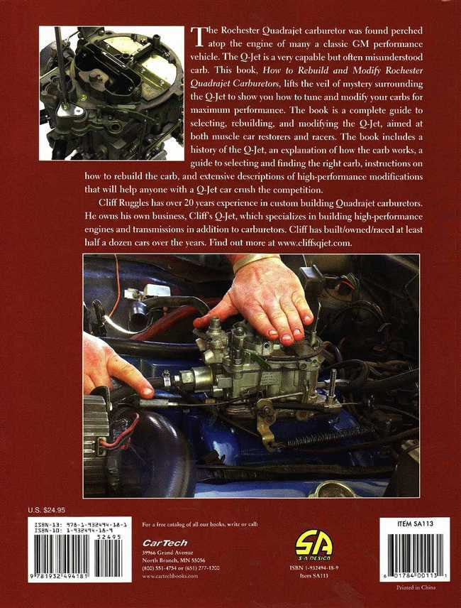 How to Rebuild and Modify Rochester Quadrajet Carburetors