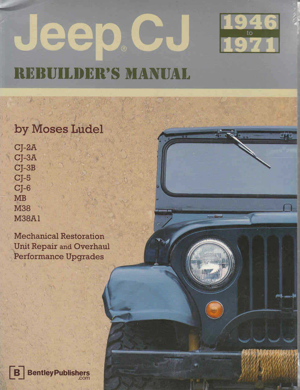 Jeep CJ rebuilder's manual, cover with 1946–1971 title and Jeep front view