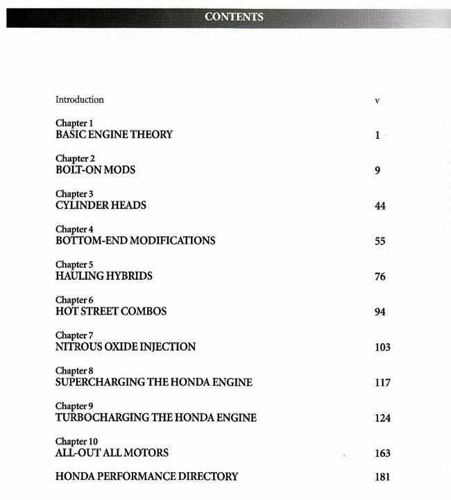 HONDA &amp; ACURA Engine Performance