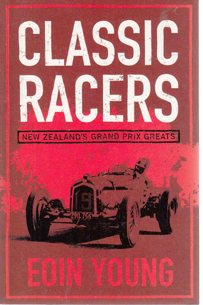 Racing history book cover with red background, title text, and Eoin Young name