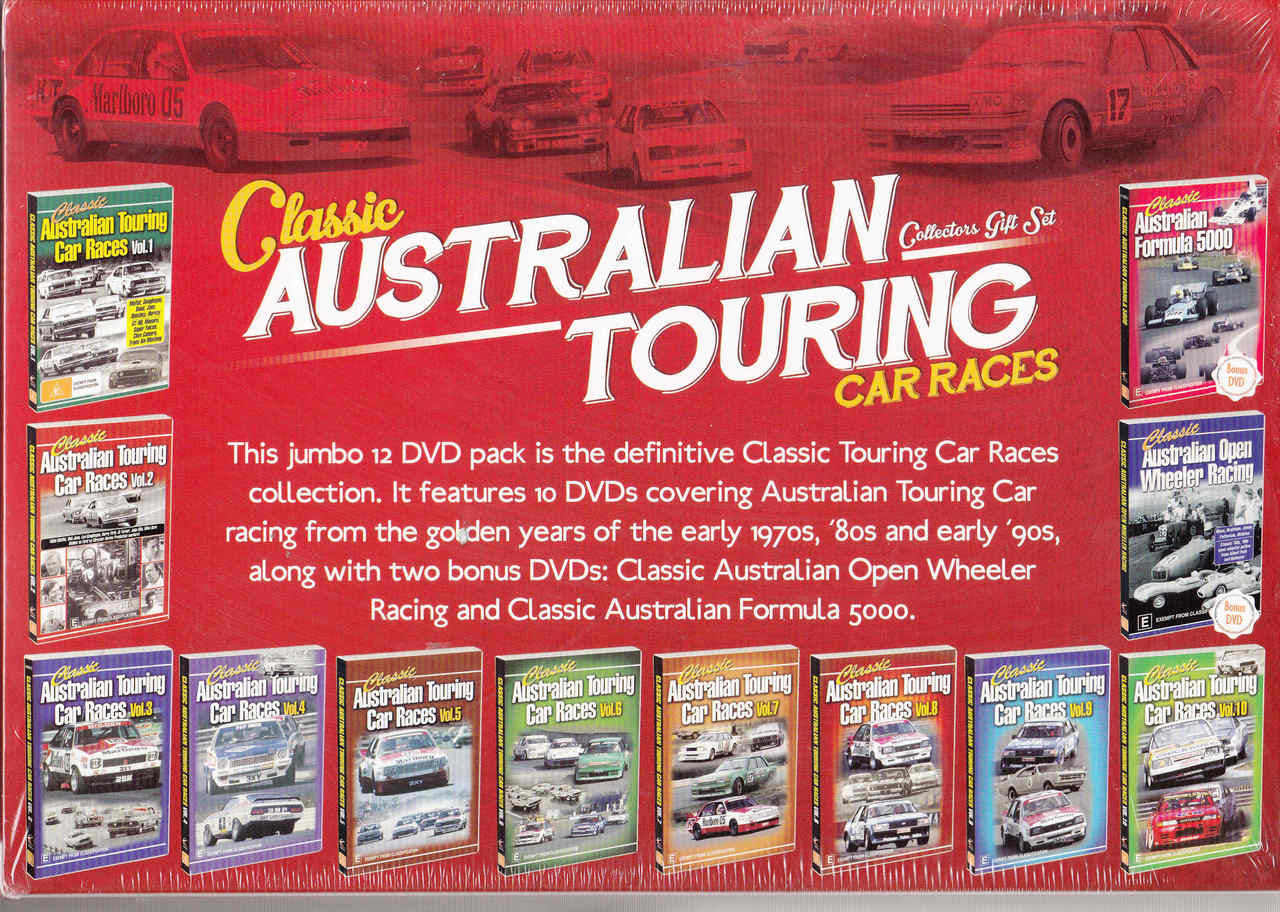 Classic Australian Touring Car Races Collectors 12 DVD Box Set - back
