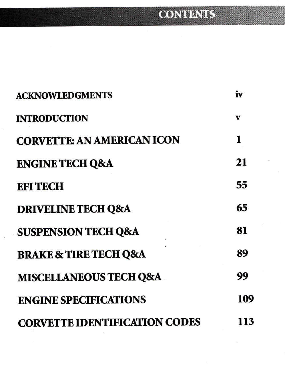 Corvette Tech: Q & A - 1953 to Present - cont