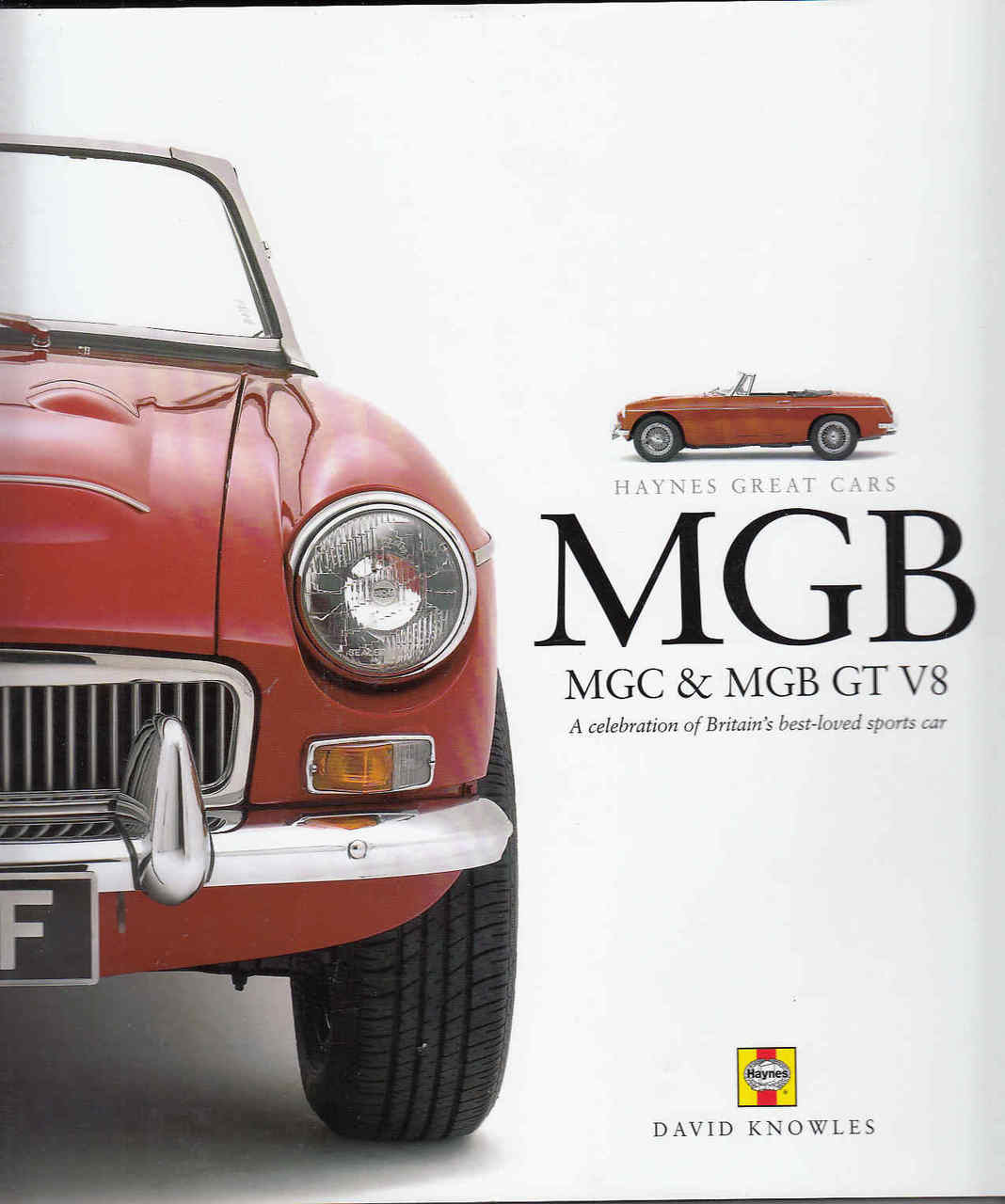 Haynes Great Cars MGC & MGB GT V8 guidebook cover with red sports car front