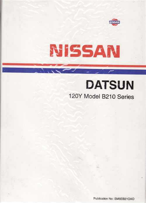 Nissan Datsun 120Y Model B210 Series Workshop Manual