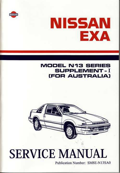 Nissan Exa Model N13 Series Supplement - I (Australia) Workshop Manual