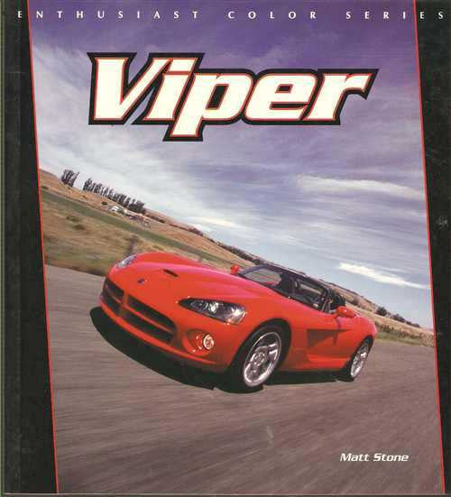 Viper enthusiast color series book cover with red sports car and Viper logo