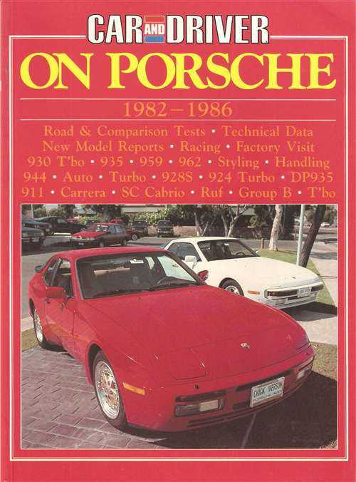 Car and Driver on Porsche 1982–1986 book cover with red Porsche and magazine title