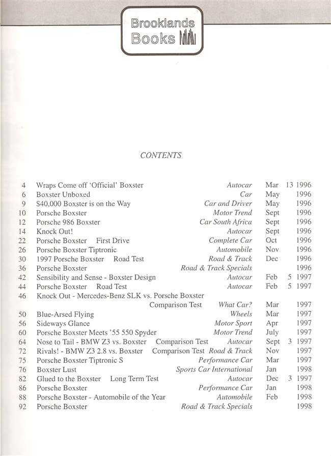 Porsche Boxster Limited Edition