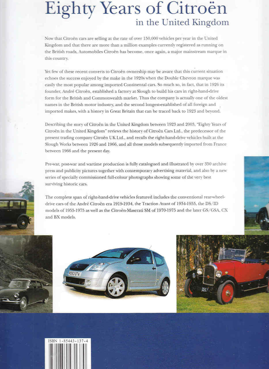 Eighty Years of Citroen in the United Kingdom - back