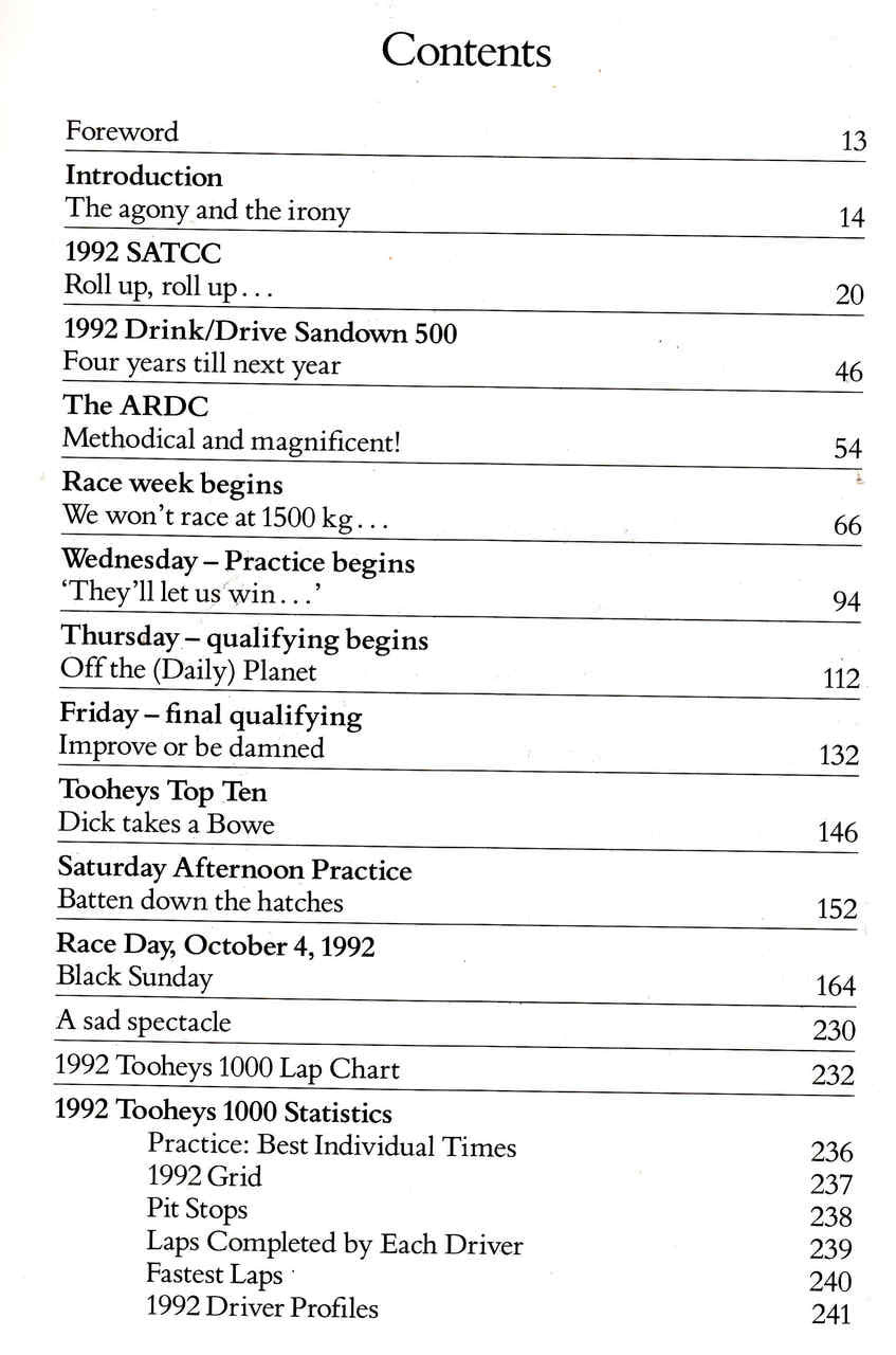 The Great Race Number 12 The Official Book Of the 1992/1993 Tooheys 1000 (9771031612128)  - cont