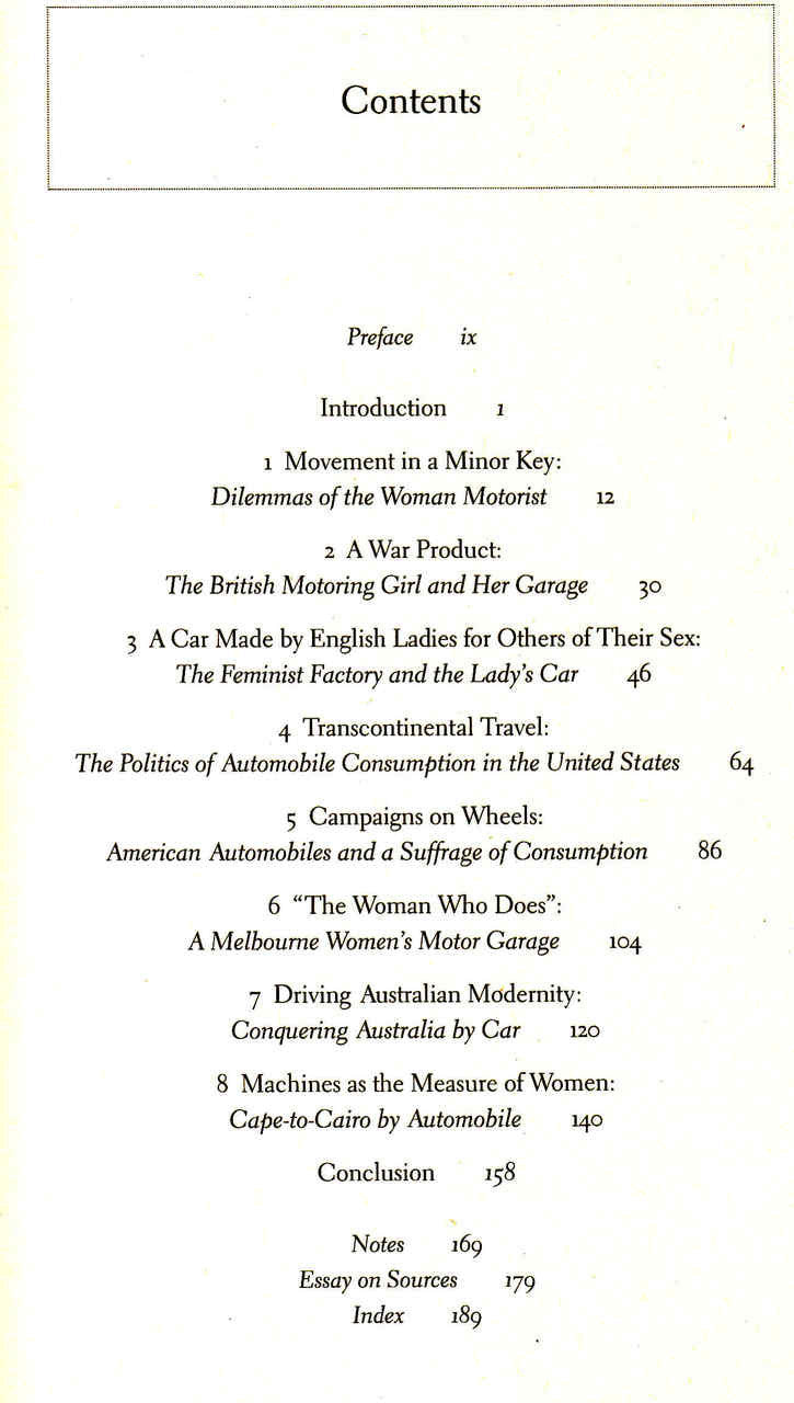 Eat My Dust: Early Women Motorists (The Johns Hopkins University Studies in Historical and Political Science) (9780801884658) - cont