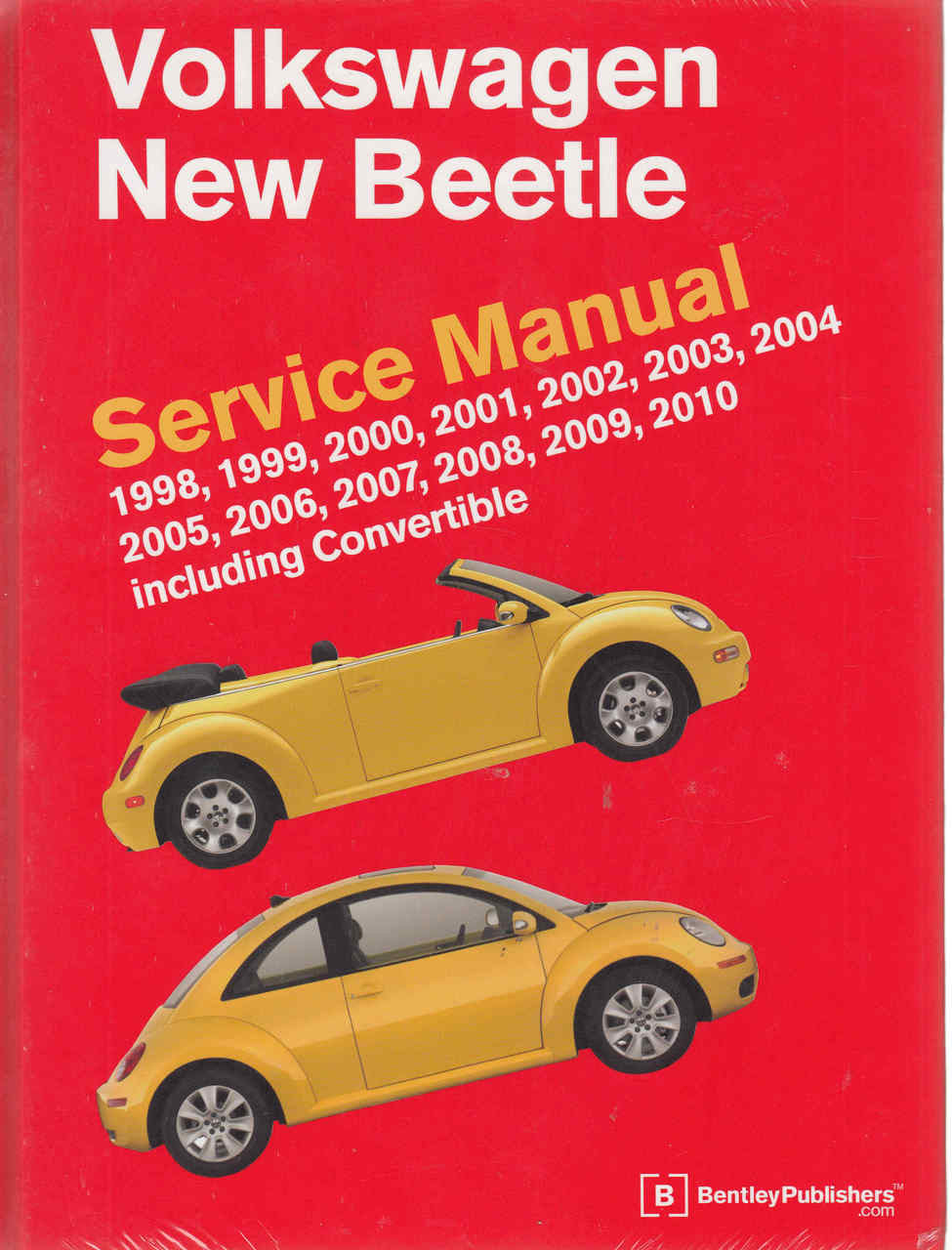 Volkswagen New Beetle service manual cover for 1998–2010 models, incl. conversion
