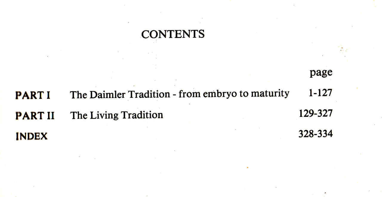 Book table of contents page with PART I and PART II headings and page numbers