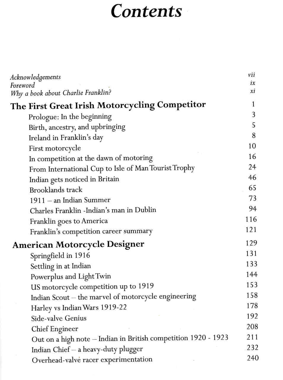 Franklin's Indians Irish motorcycle racer Charles B Franklin, designer of the Indian Scout & Chief  - cont
