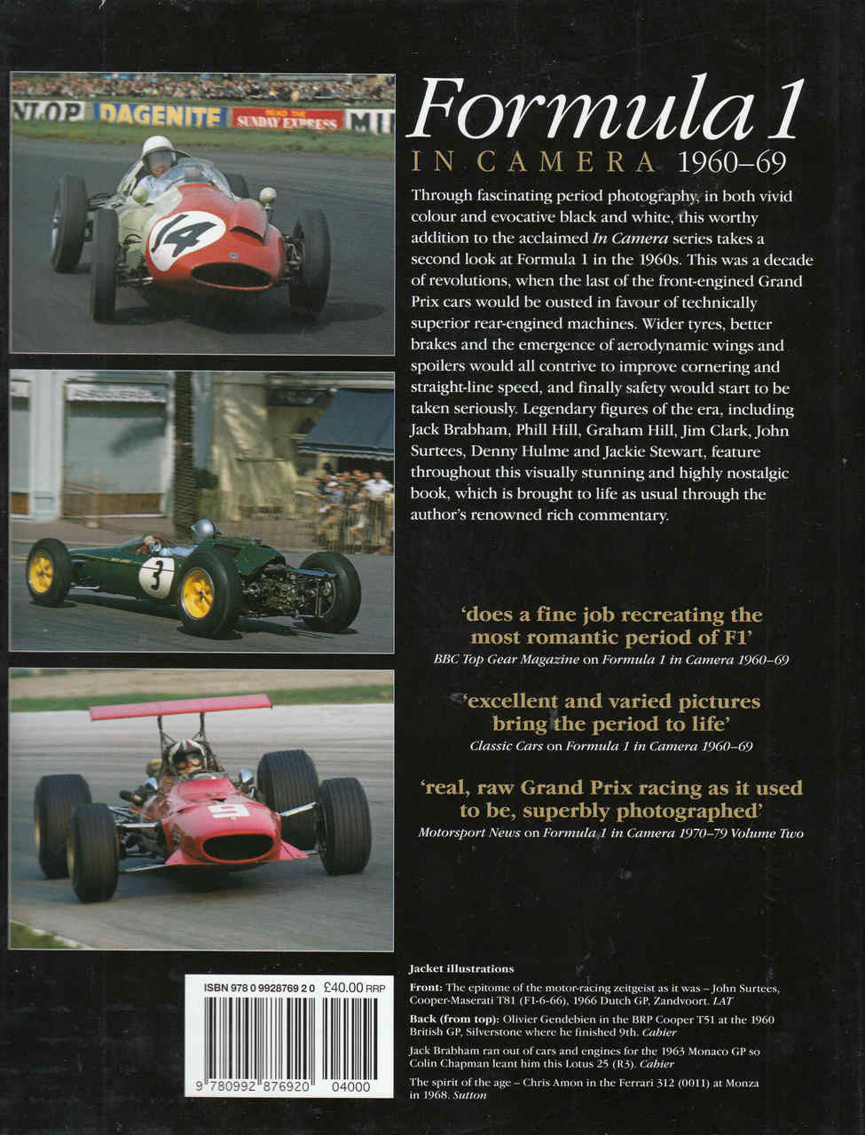Formula 1 In Camera 1960–69 Volume 2 book cover with title and racing photos