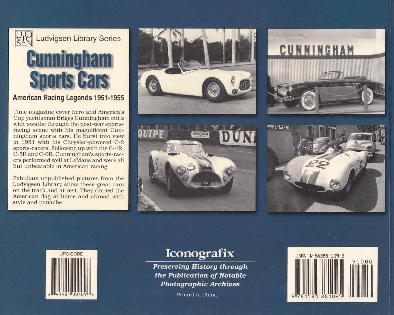 Cunningham Sports Cars American Racing Legends 1951 - 1955 (9781583881095) - back