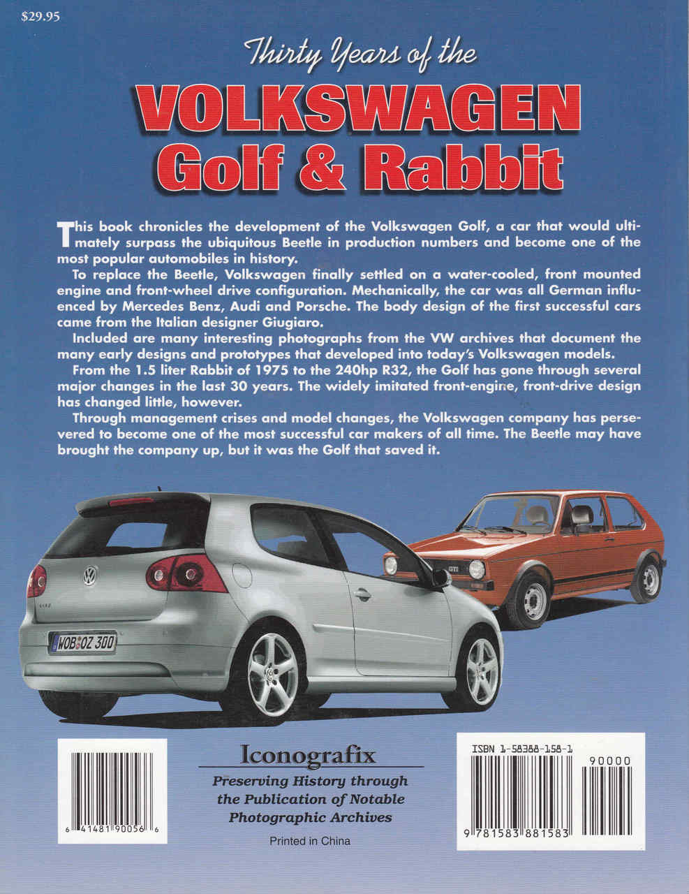 Thirty Years of the Volkswagen Golf & Rabbit (9781583881583) - back