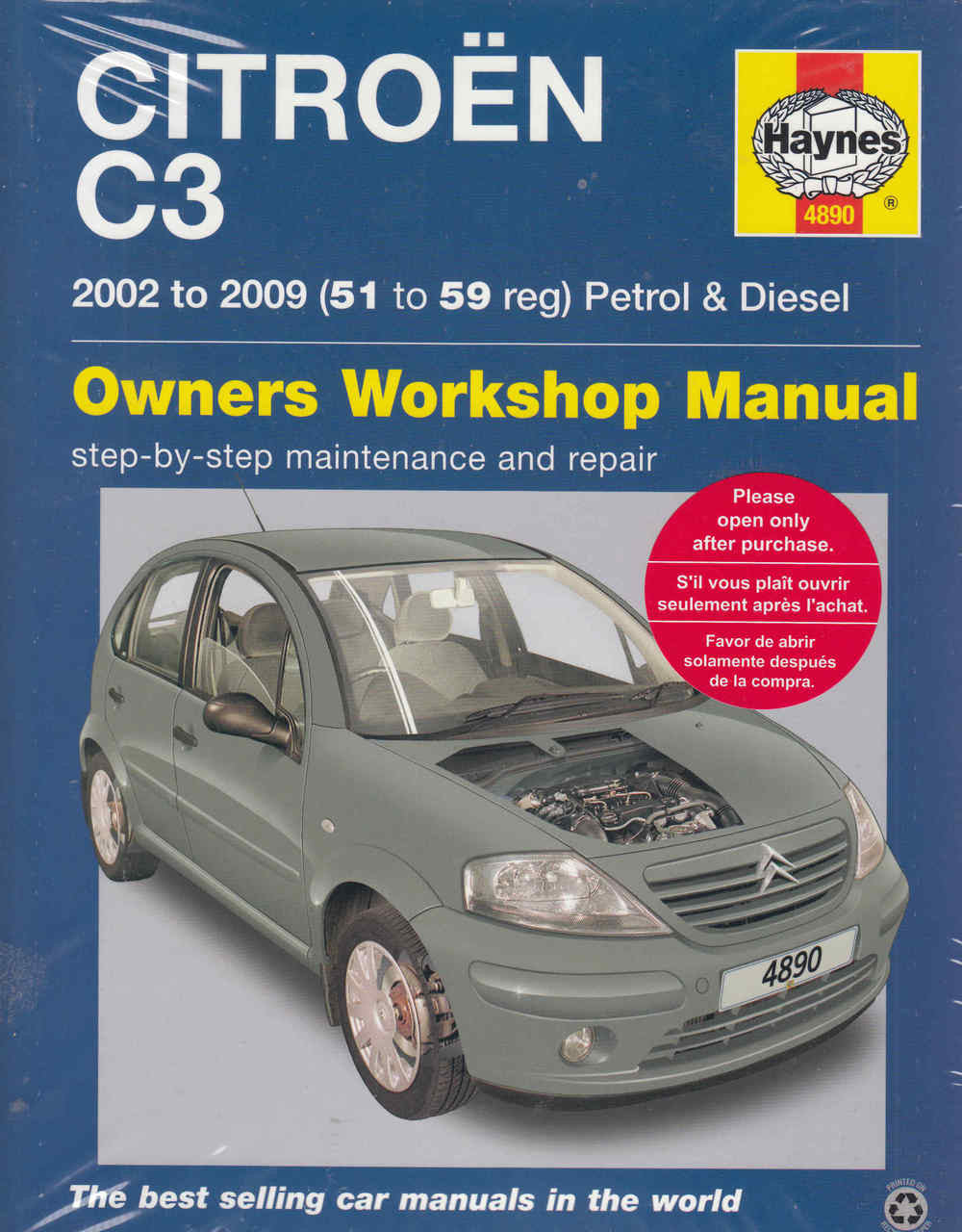 Citroen C3 Petrol & Diesel 2002 - 2009 Repair Service Manual
