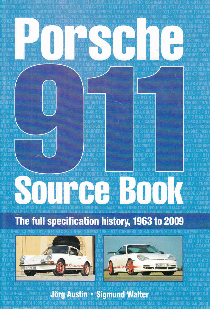 Book cover with large 911 text, Source Book subtitle, and two car images