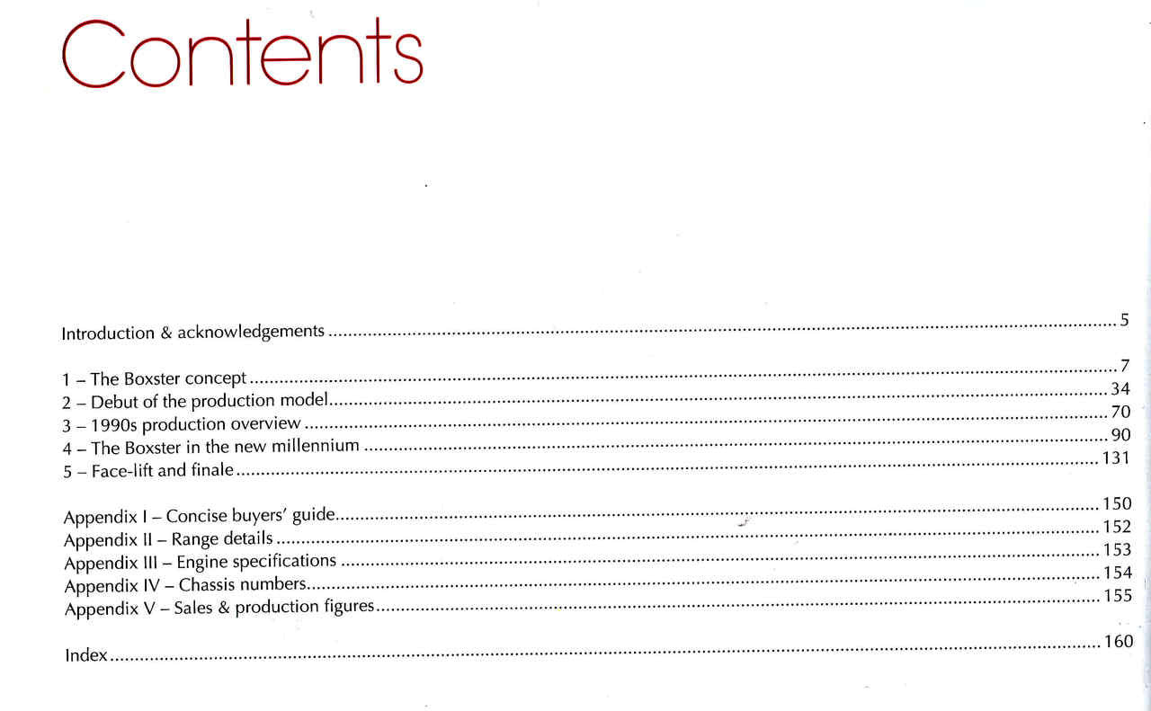 Porsche Boxster The 986 Series 1996 - 2004 (9781845848040) - cont
