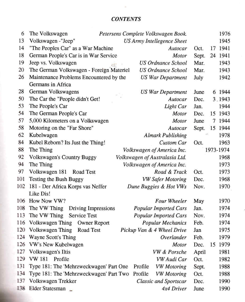 VW Kubelwagen Military Portfolio 1940 - 1990 (9781855202184) - cont