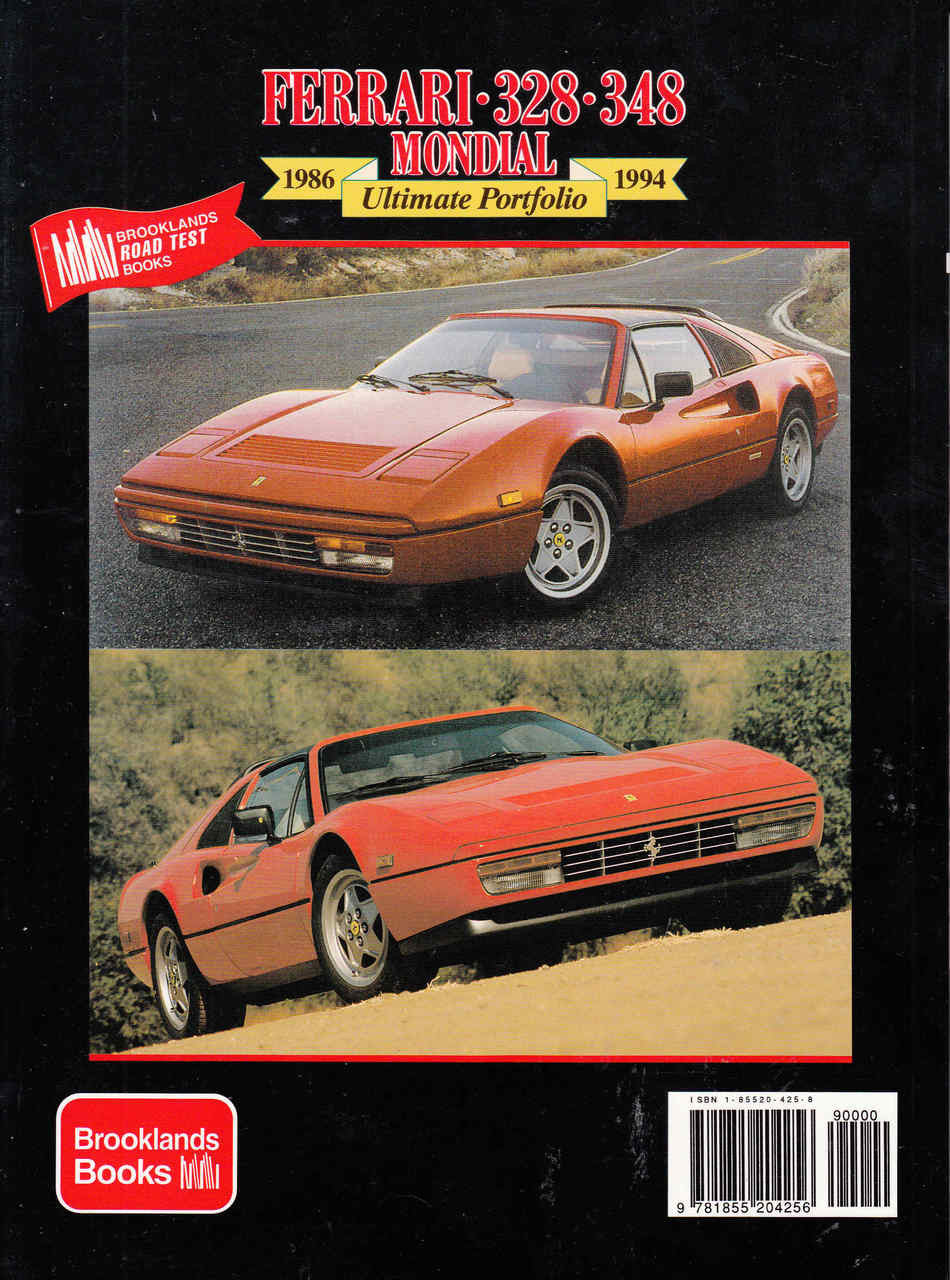 Ferrari 328 348 Mondial 1986 - 1994 Ultimate Portfolio (9781855204256) - back