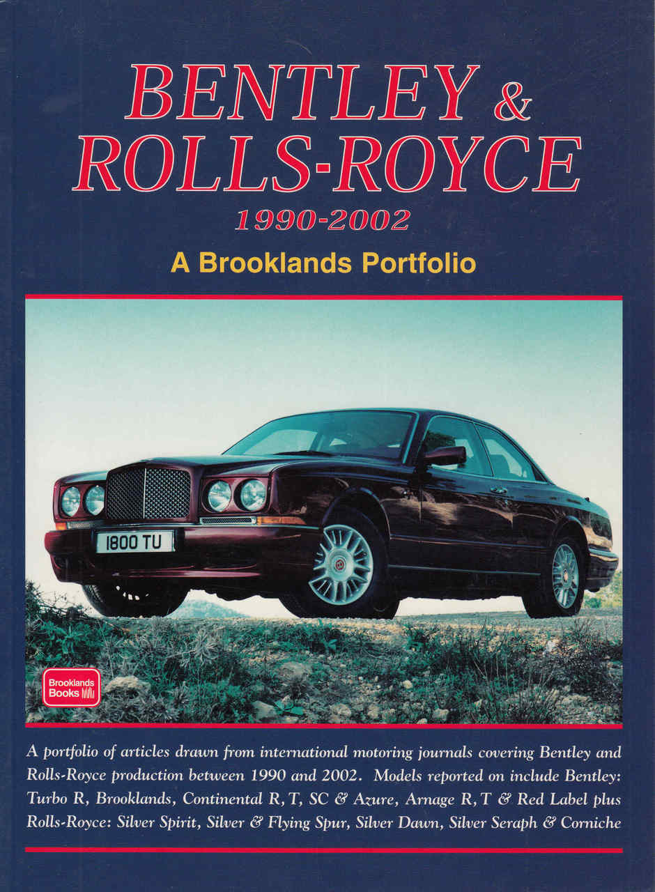 Hardbound car portfolio book with Bentley & Rolls-Royce 1990-2002 cover