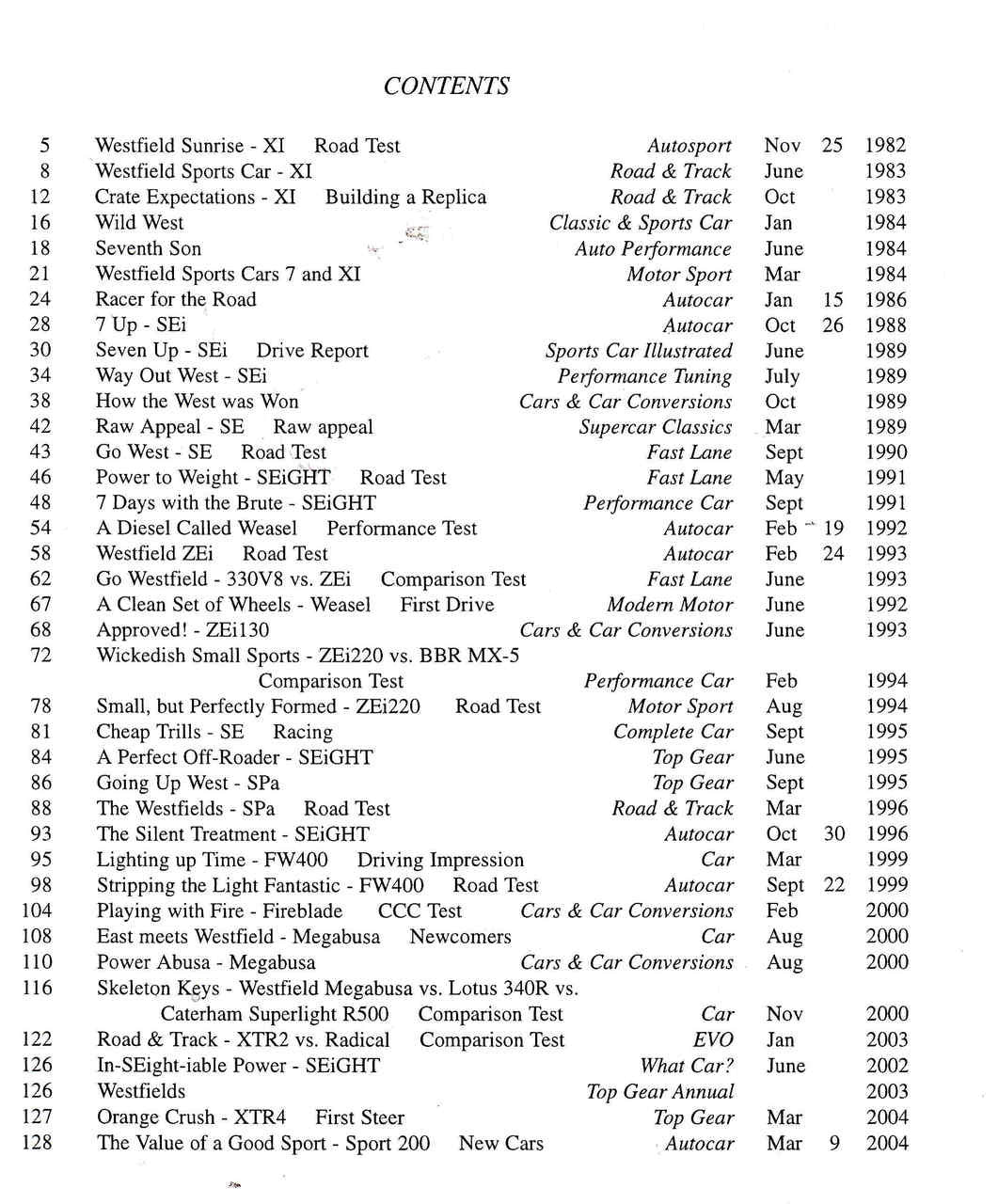 Westfield Performance Portfolio 1982 - 2004 ( 9781855206823) - cont