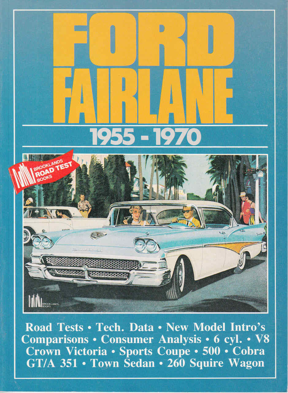 Ford Fairlane 1955–1970 road test book, front cover with car photo and title