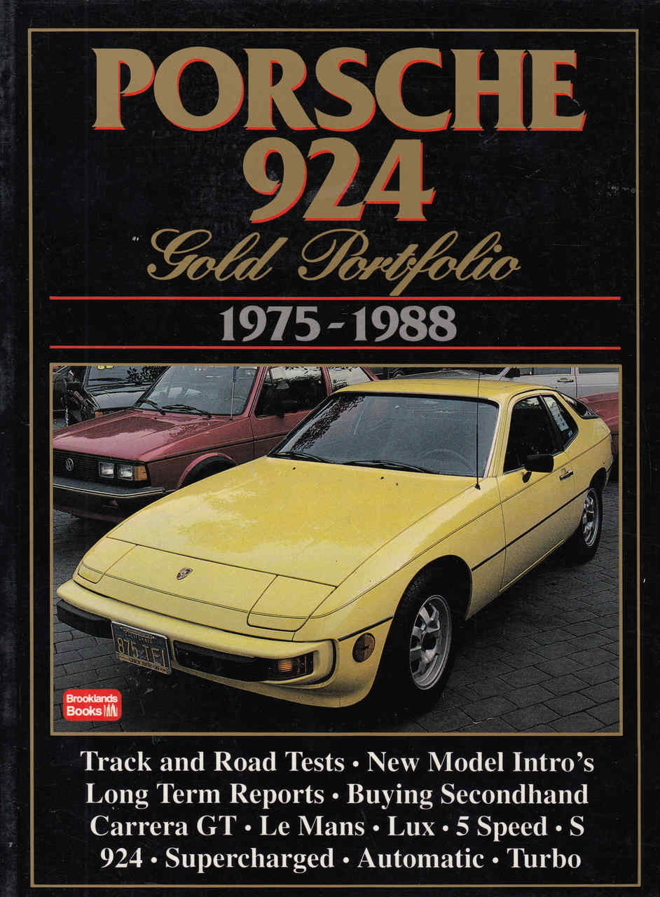 Porsche 924 Gold Portfolio book cover with yellow Porsche 924 and title