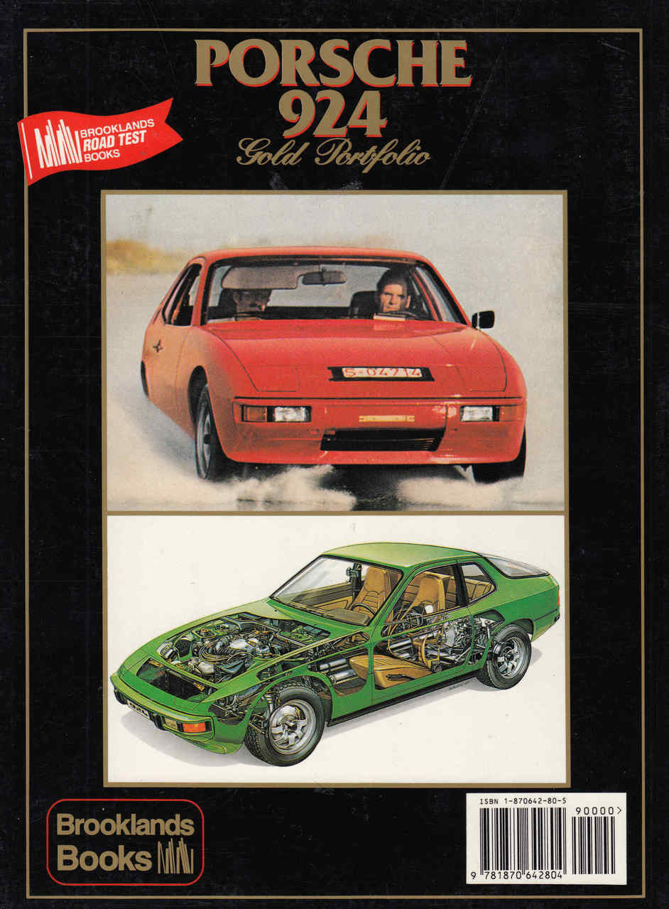 Porsche 924 Gold Portfolio book cover with red and green car photos