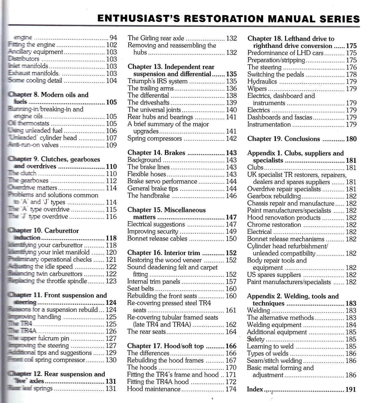 How To Restore Triumph TR4 & TR4A Enthusiast's Restoration Manual - cont2