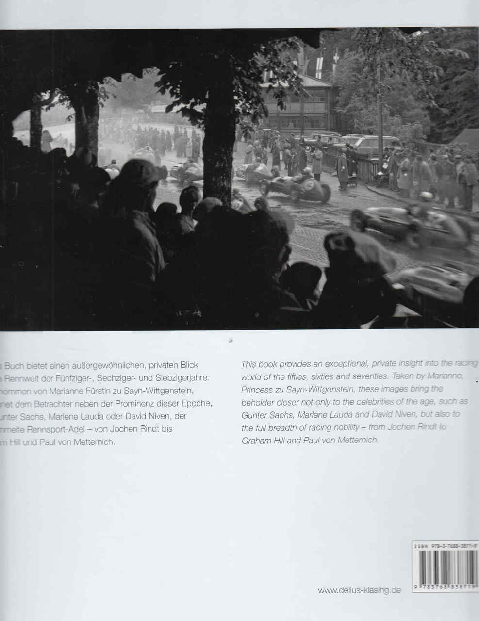 Printed book page with dense paragraphs and barcode section at lower right